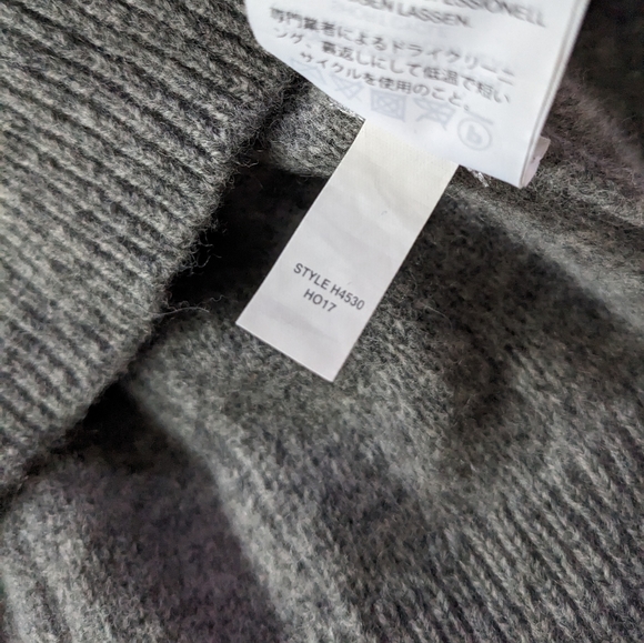 Madewell sweater gray fringe merino wool crewneck H5430 size XXS - Picture 5 of 5